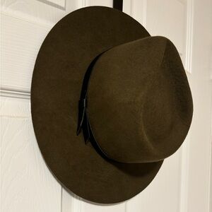 Olive Green Anupaya Fedora Hat